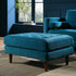 Henrietta Ottoman, Teal Velvet