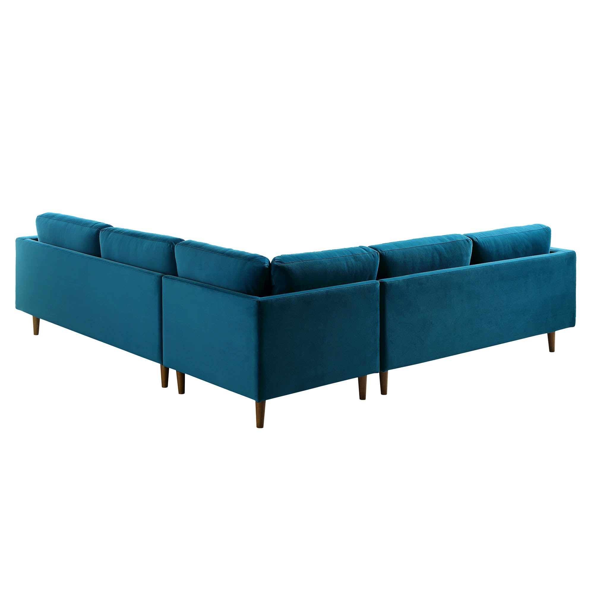 Henrietta 5+Seater Corner Sofa, Teal Velvet