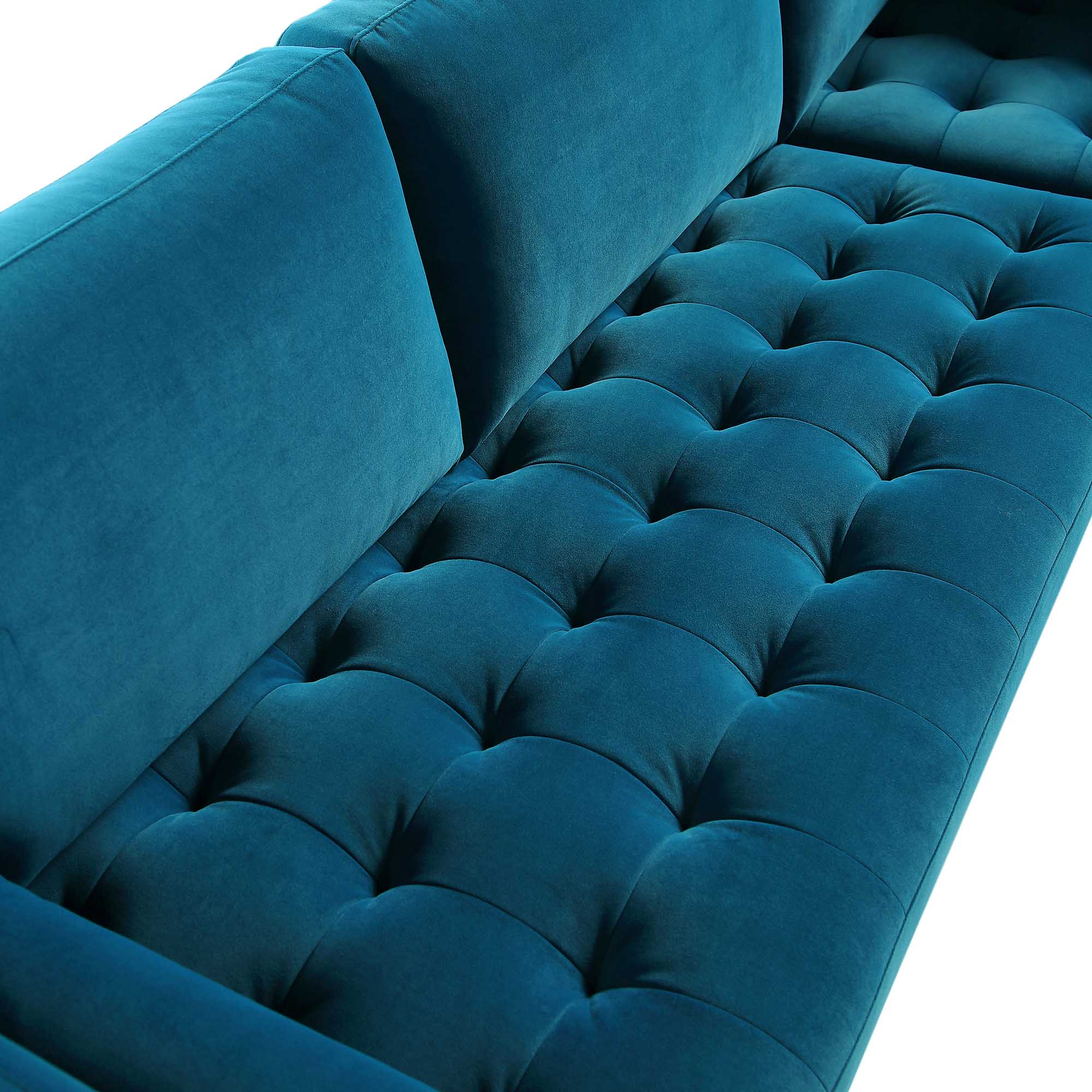 Henrietta 5+Seater Corner Sofa, Teal Velvet