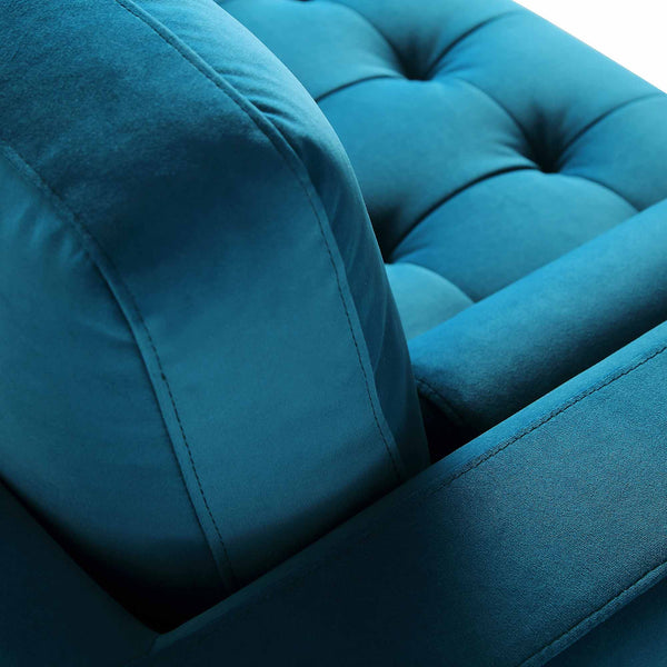 Henrietta 2-Seater Sofa, Teal Velvet