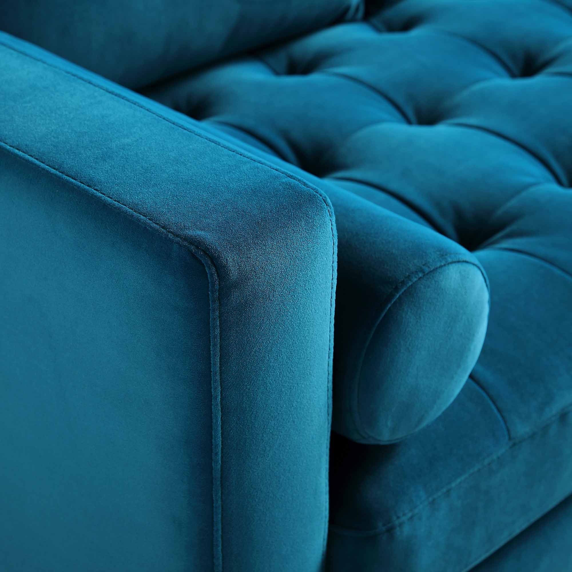 Henrietta 2-Seater Sofa, Teal Velvet