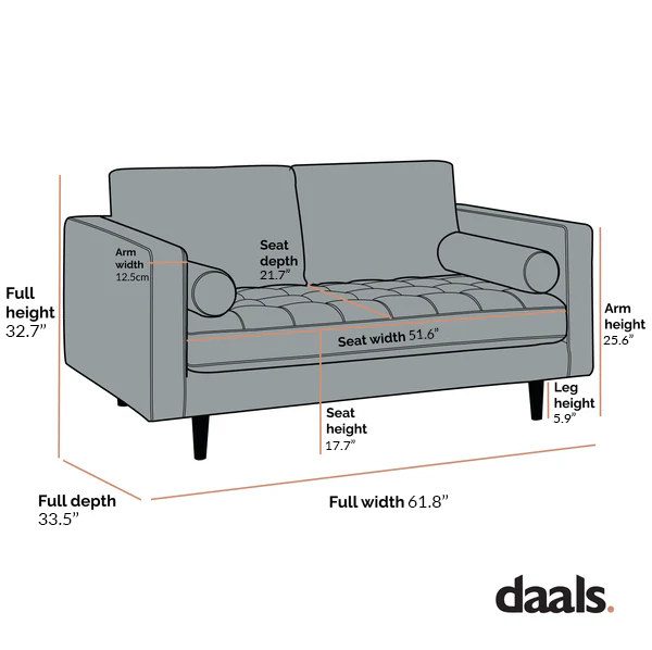 Henrietta 2-Seater Sofa, Moss Green Velvet