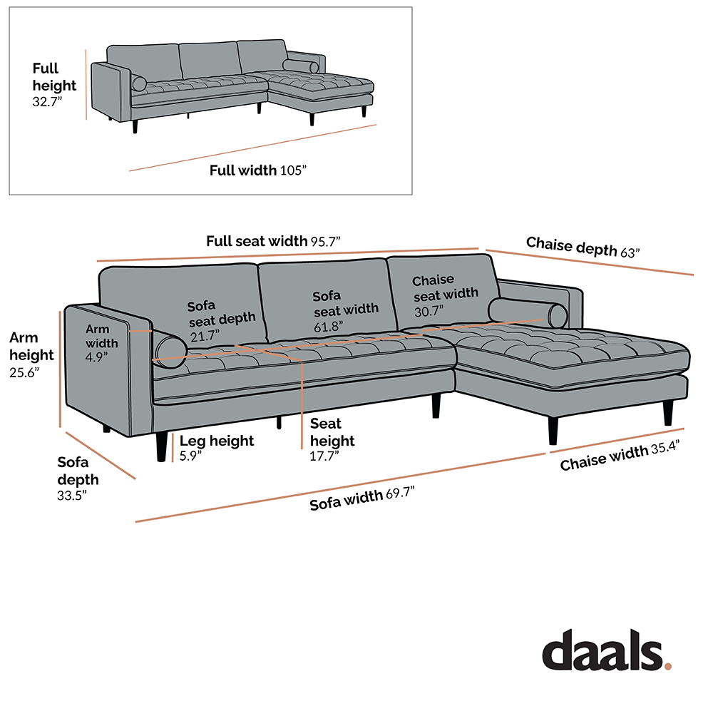 Henrietta Tan Faux Suede Grand 4-Seater Chaise End Sofa, Right Hand Facing