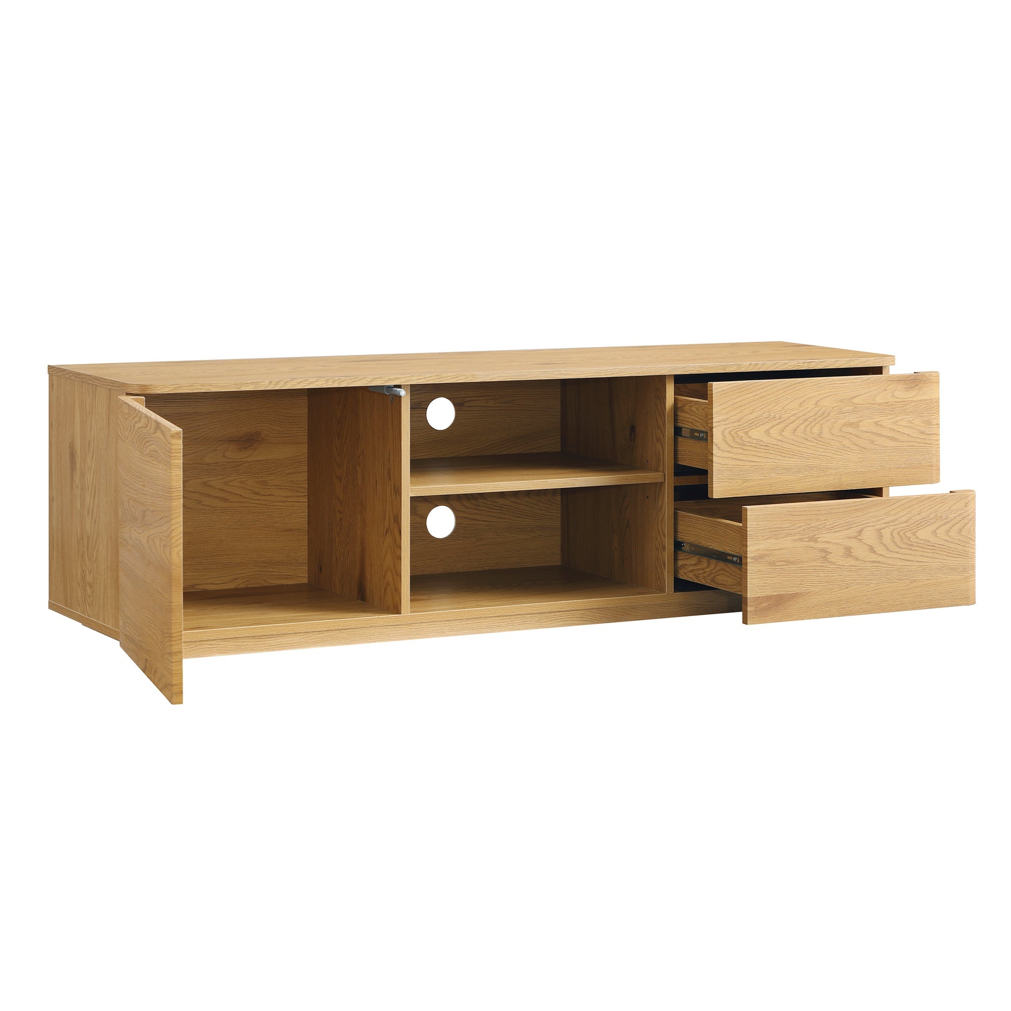 Agnes Curved Edge 59in. Wide TV Unit, Natural