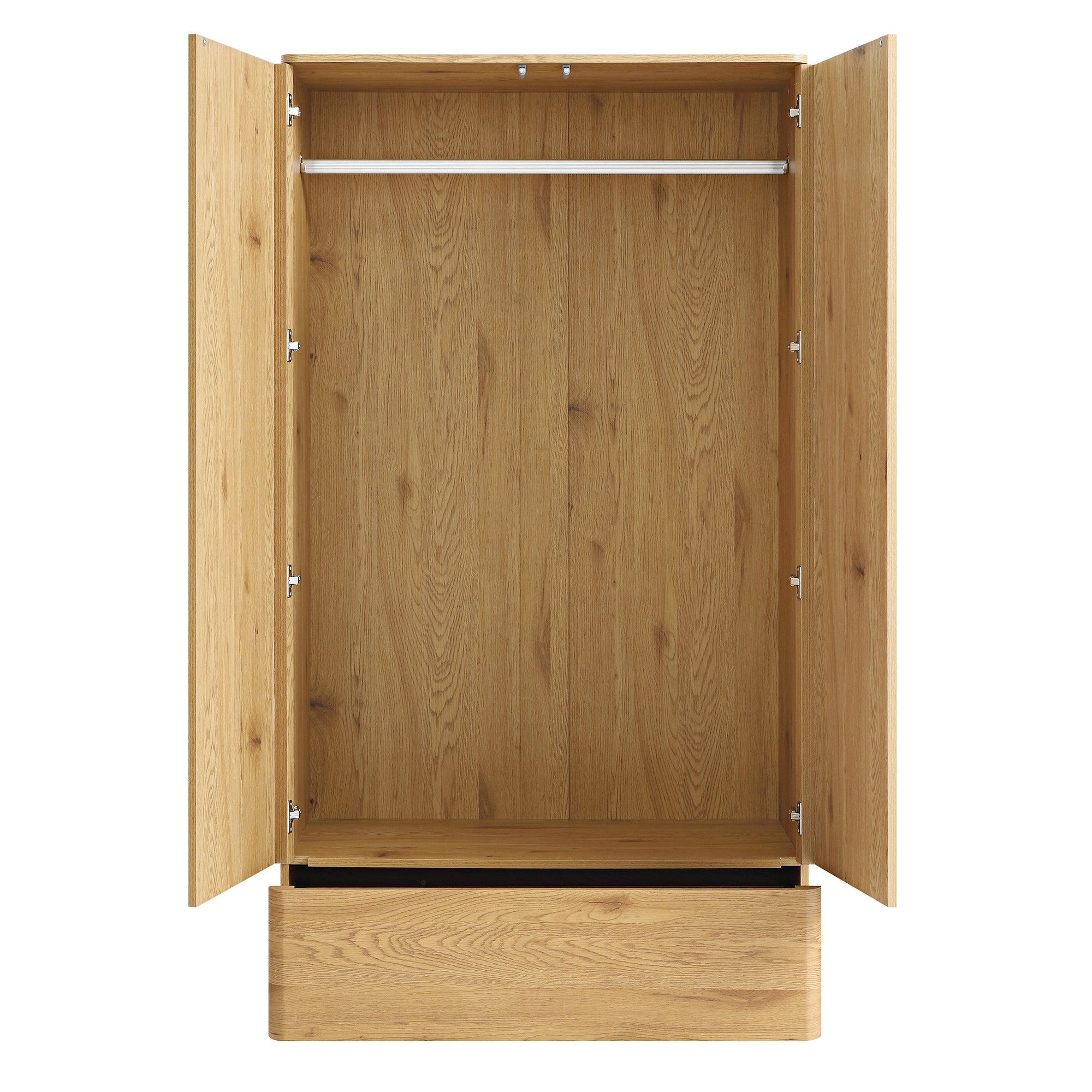 Agnes Curved Edge Double Closet, Natural