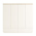 Agnes Curved Edge 4-Door Closet, Off White with Oak Top