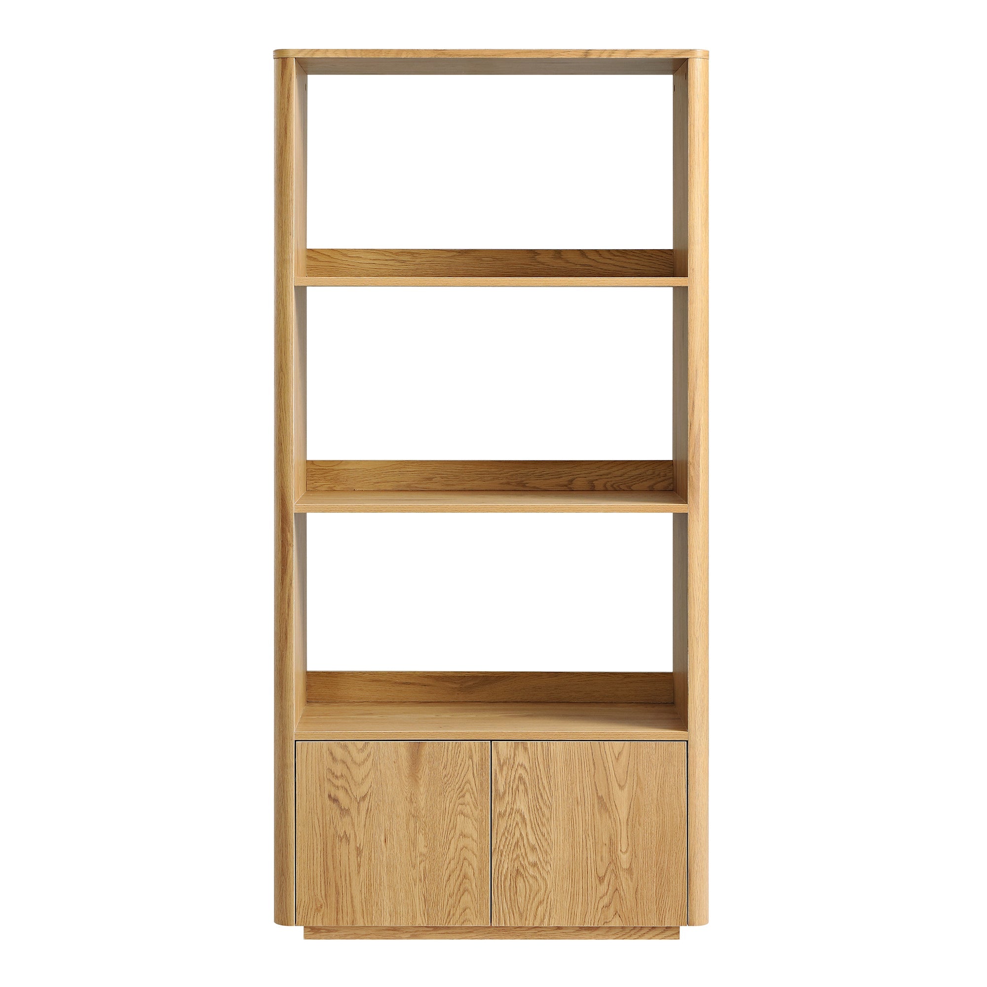 Agnes Curved Edge Bookcase, Natural