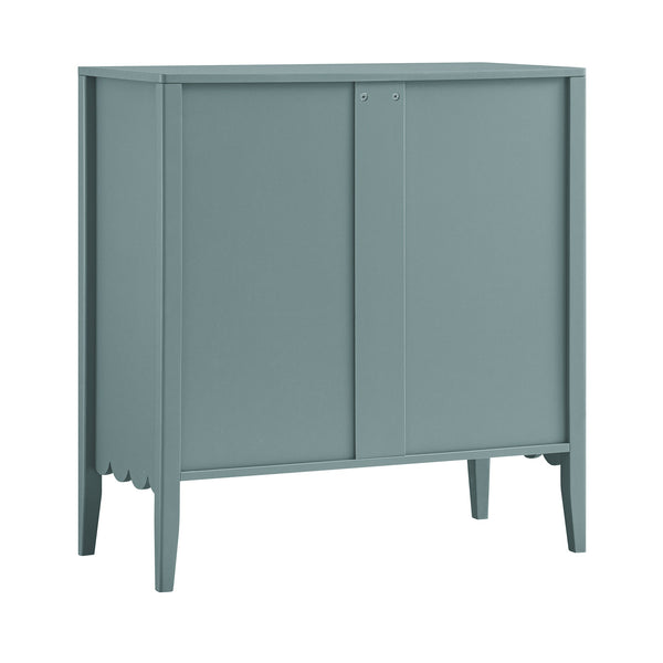 Henley Scalloped Edge 3 Drawer Dresser, Blue Spruce