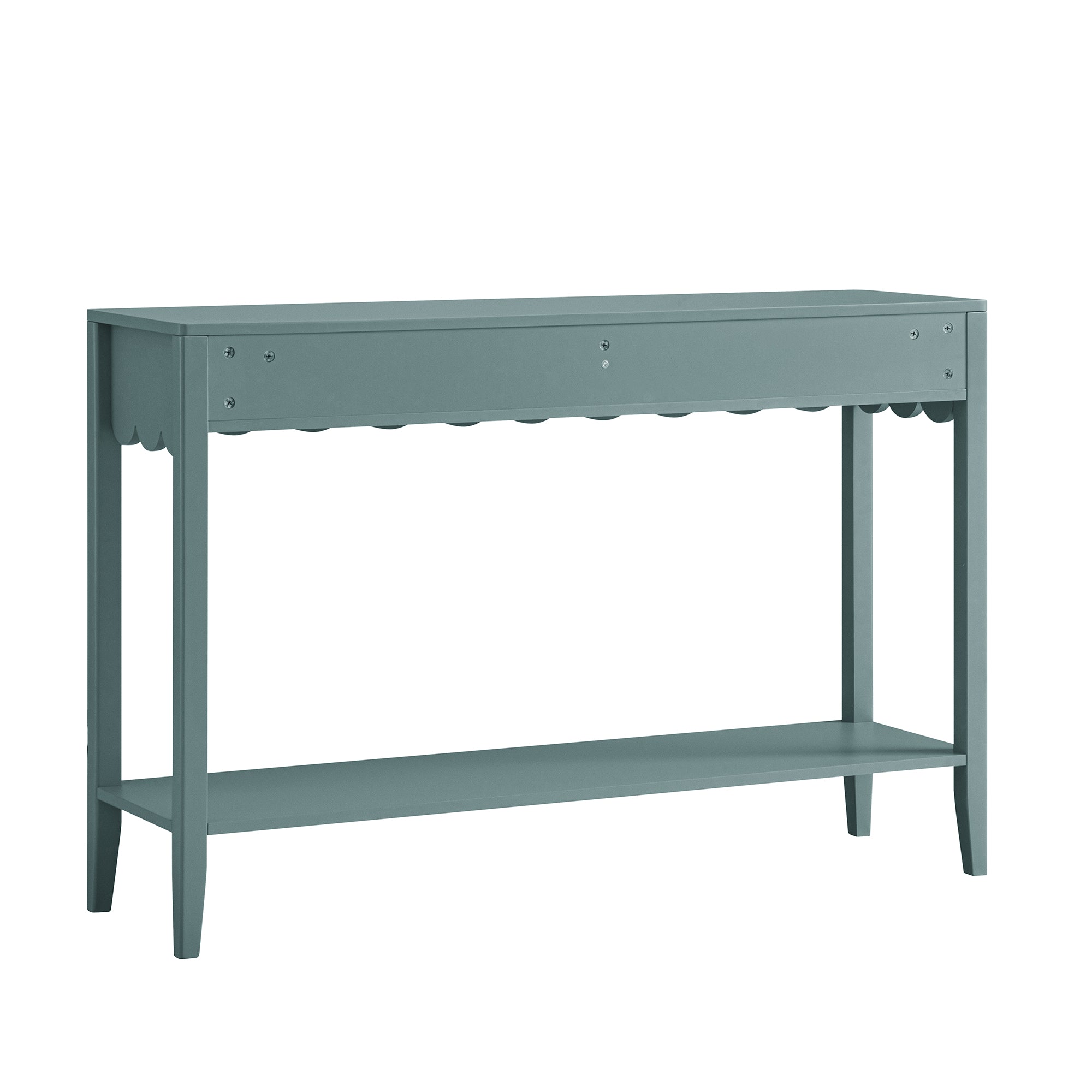 Henley Scalloped Edge Console Table, Blue Spruce