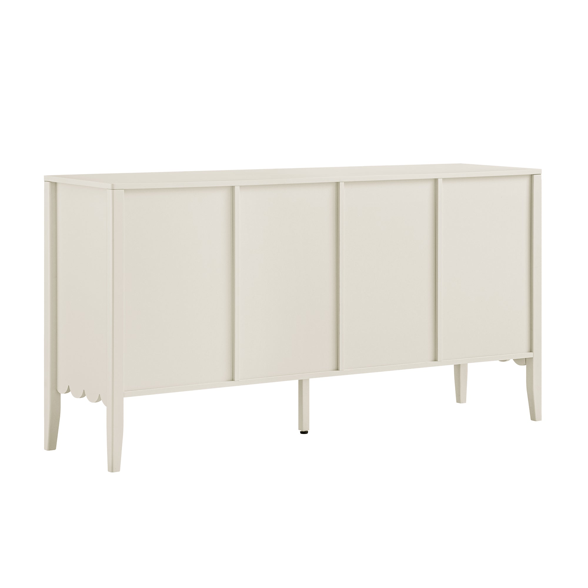 Henley Scalloped Edge 59 in. Wide Sideboard, Light Sand