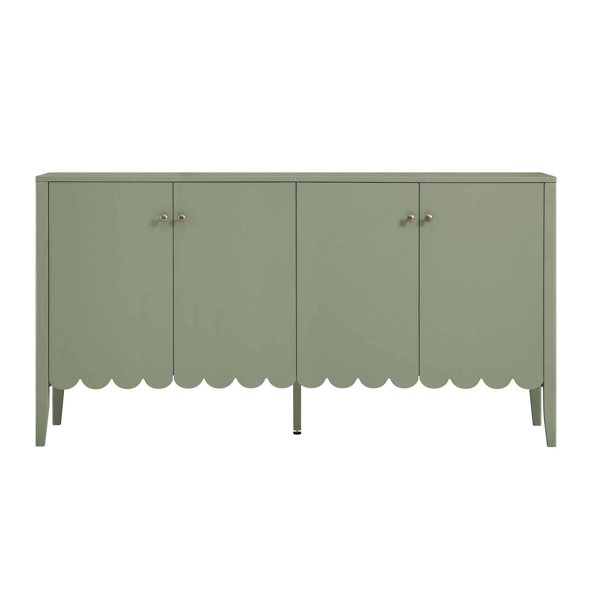 Henley Scalloped Edge 59 in. Wide Sideboard, Sage Green