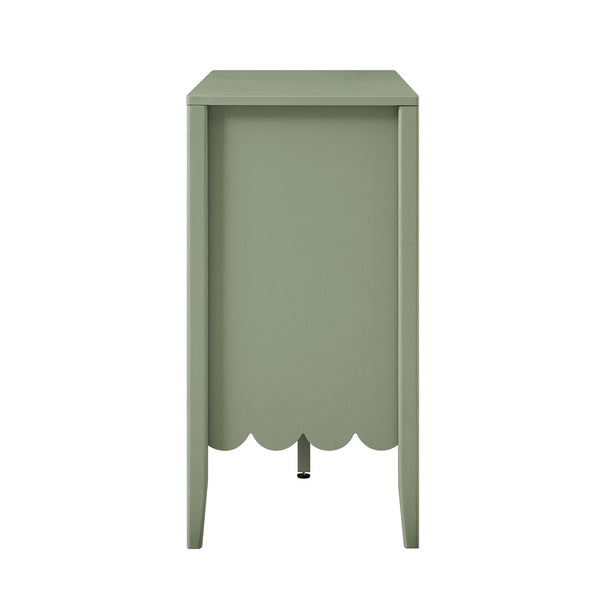 Henley Scalloped Edge 59 in. Wide Sideboard, Sage Green