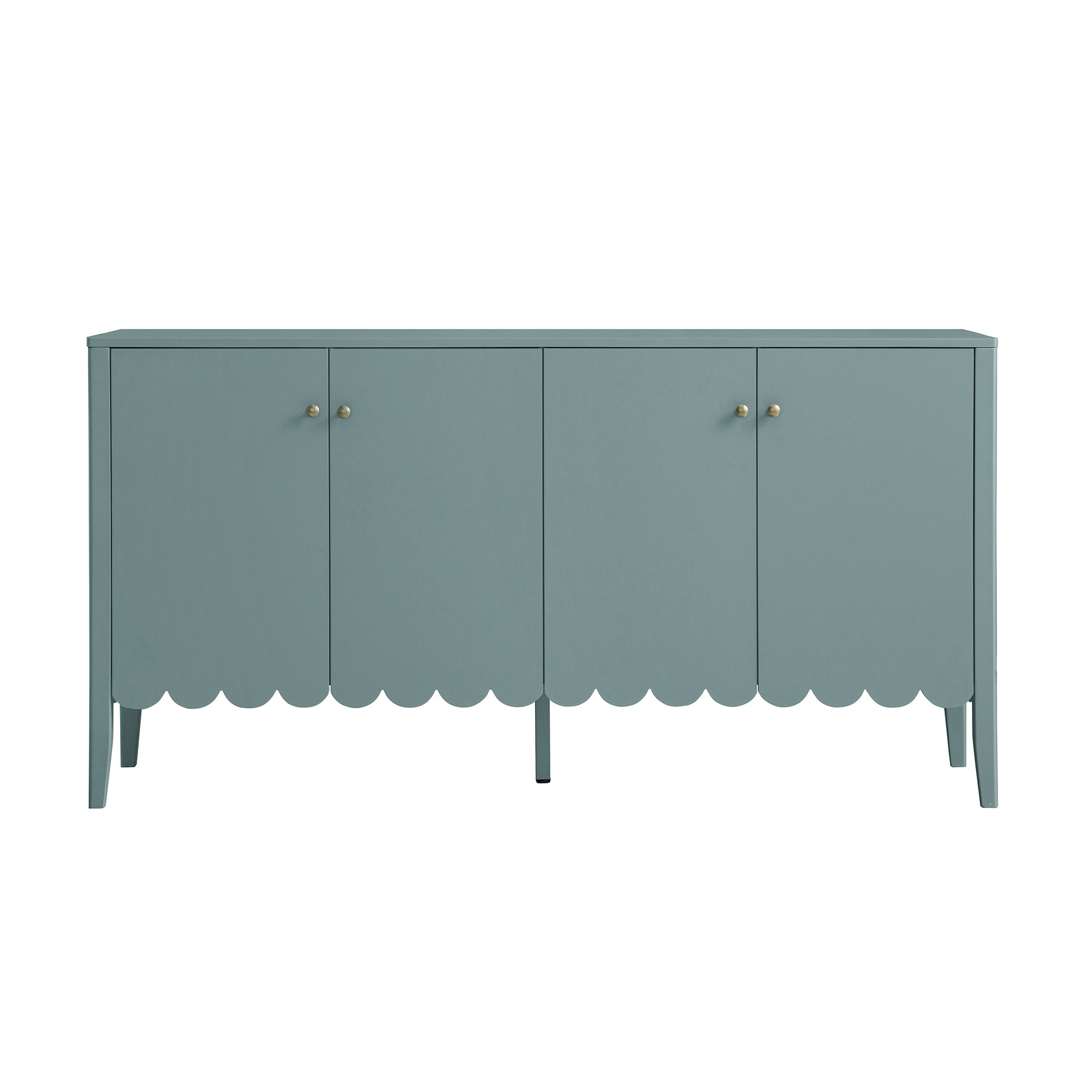 Henley Scalloped Edge 59 in.Wide Sideboard, Blue Spruce