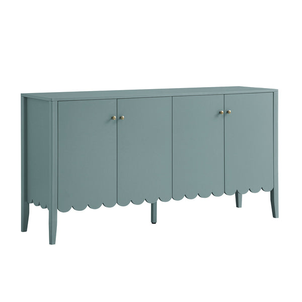 Henley Scalloped Edge 59 in.Wide Sideboard, Blue Spruce