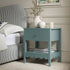 Henley Scalloped Edge Nightstand with Drawer, Blue Spruce