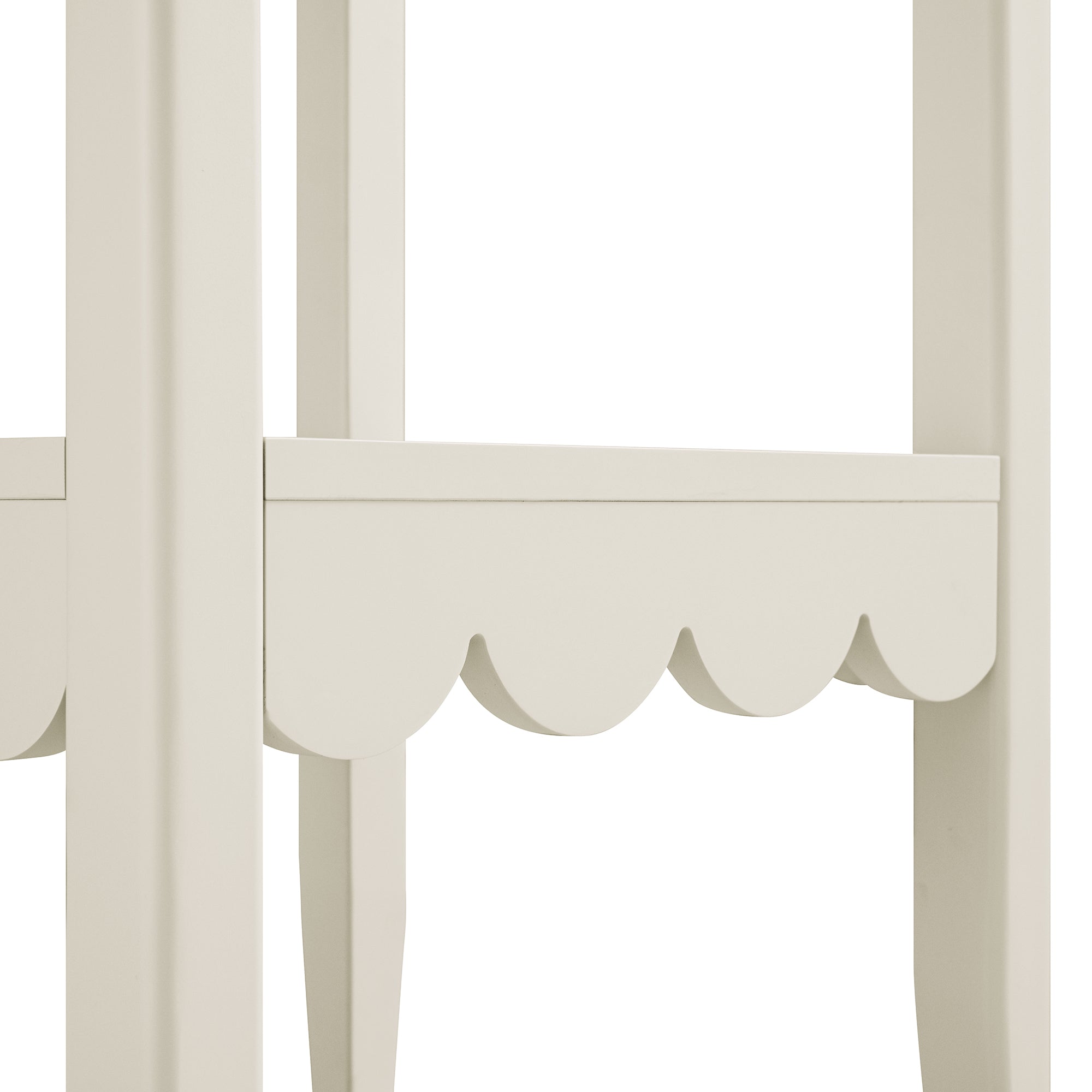 Henley Scalloped Edge Side Table, Light Sand