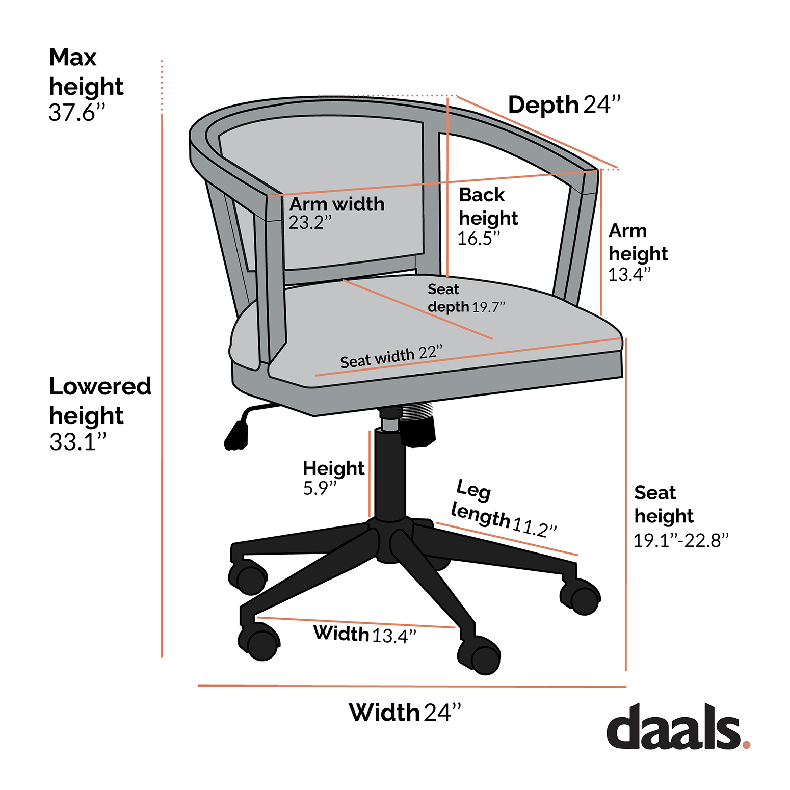 Lucia Natural Cane Swivel Desk Chair