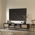 Frances Woven Rattan 79in. Wide TV Unit, Black