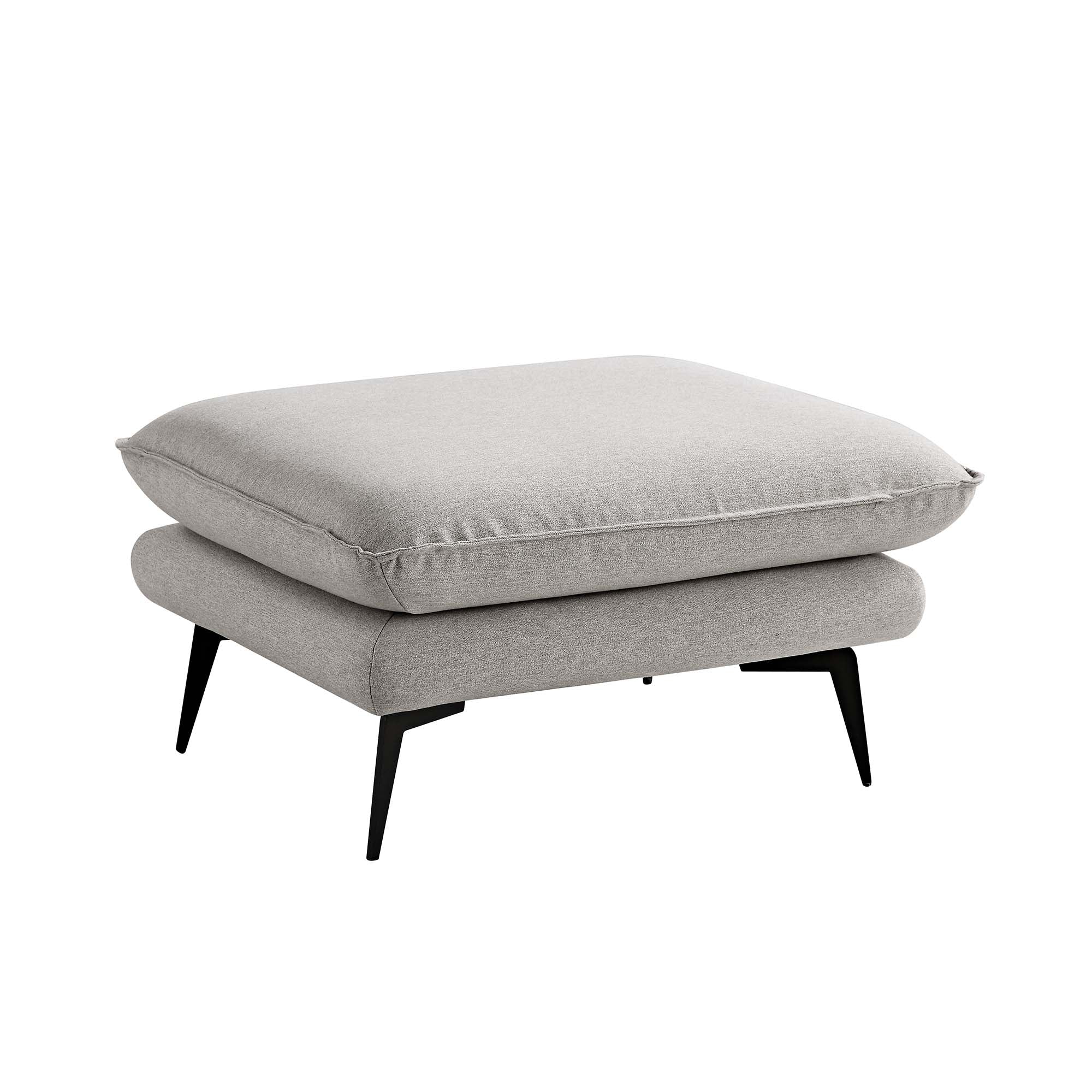 Obriel Grey Marl Fabric Footstool