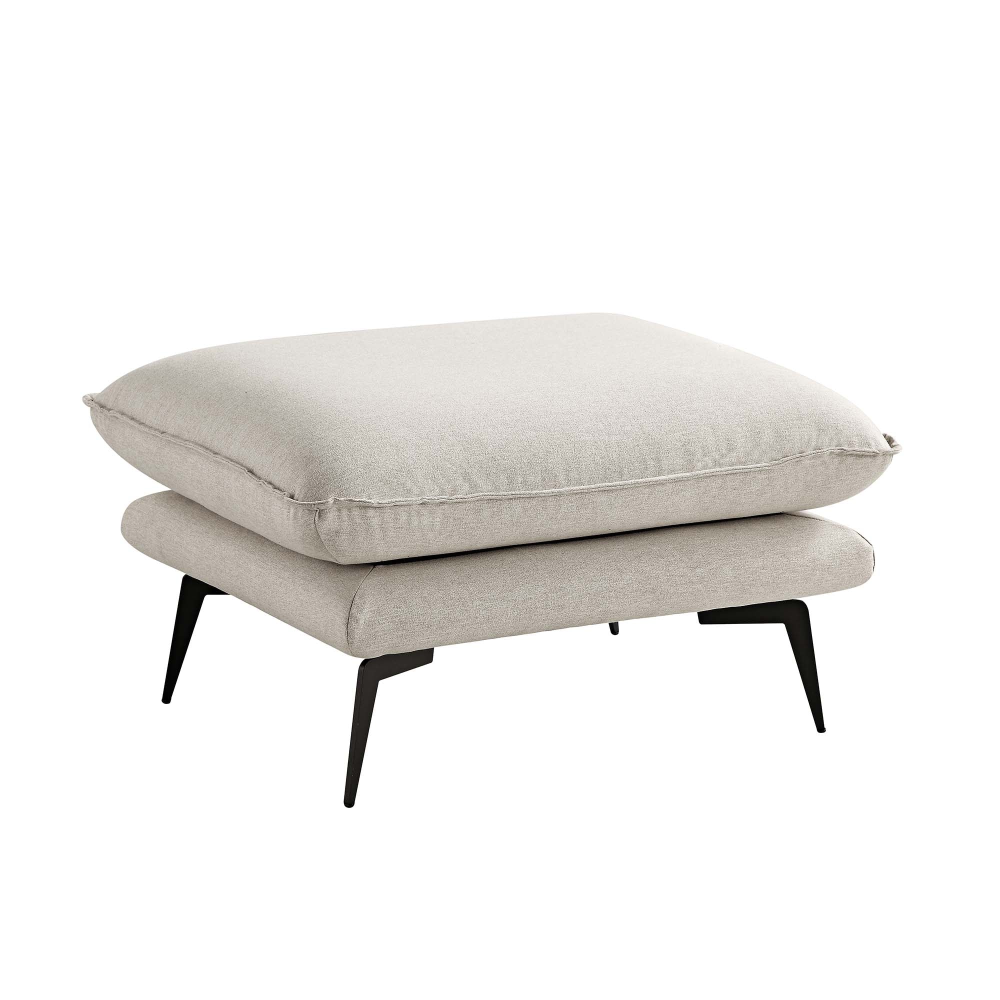 Obriel Oatmeal Fabric Footstool