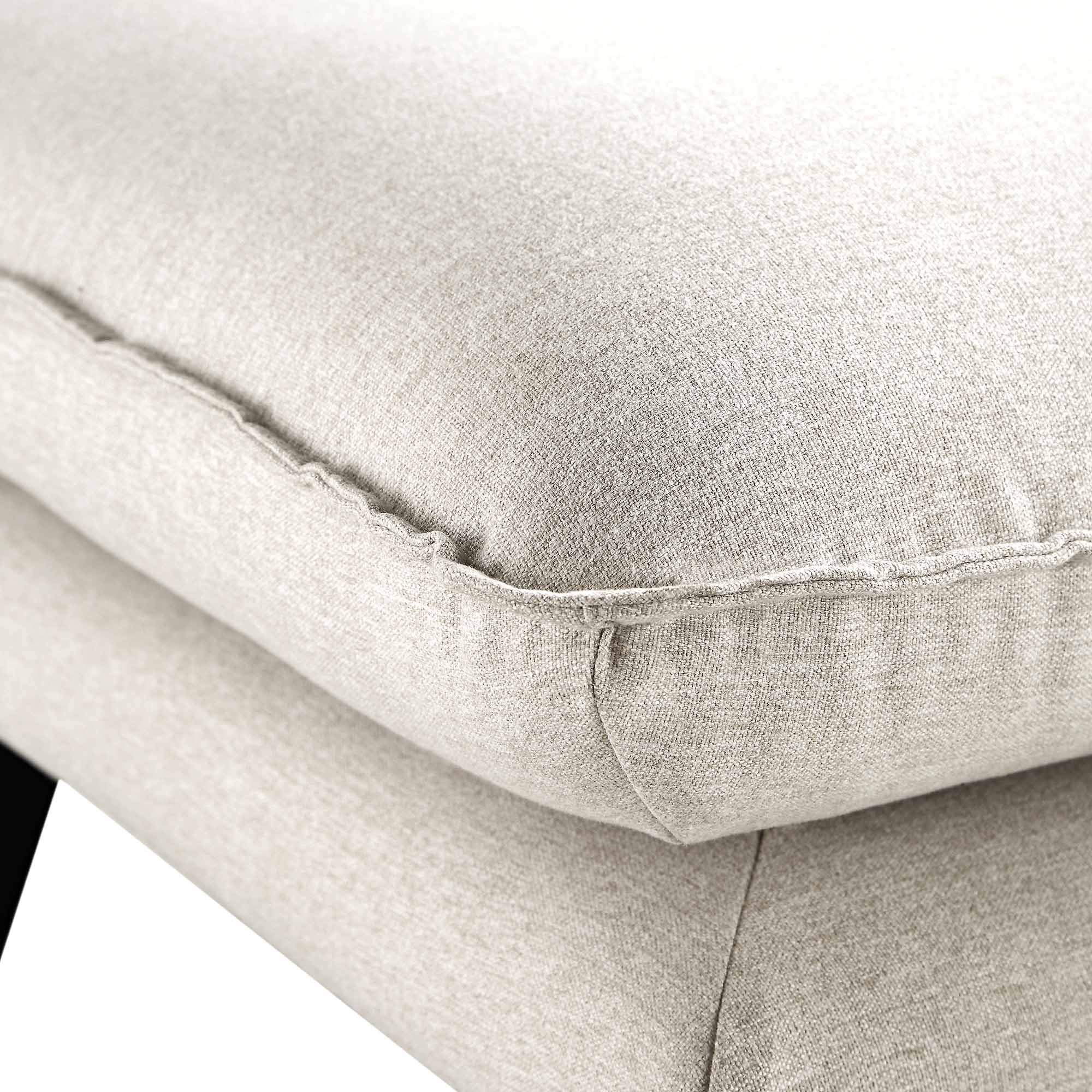 Obriel Oatmeal Fabric Footstool