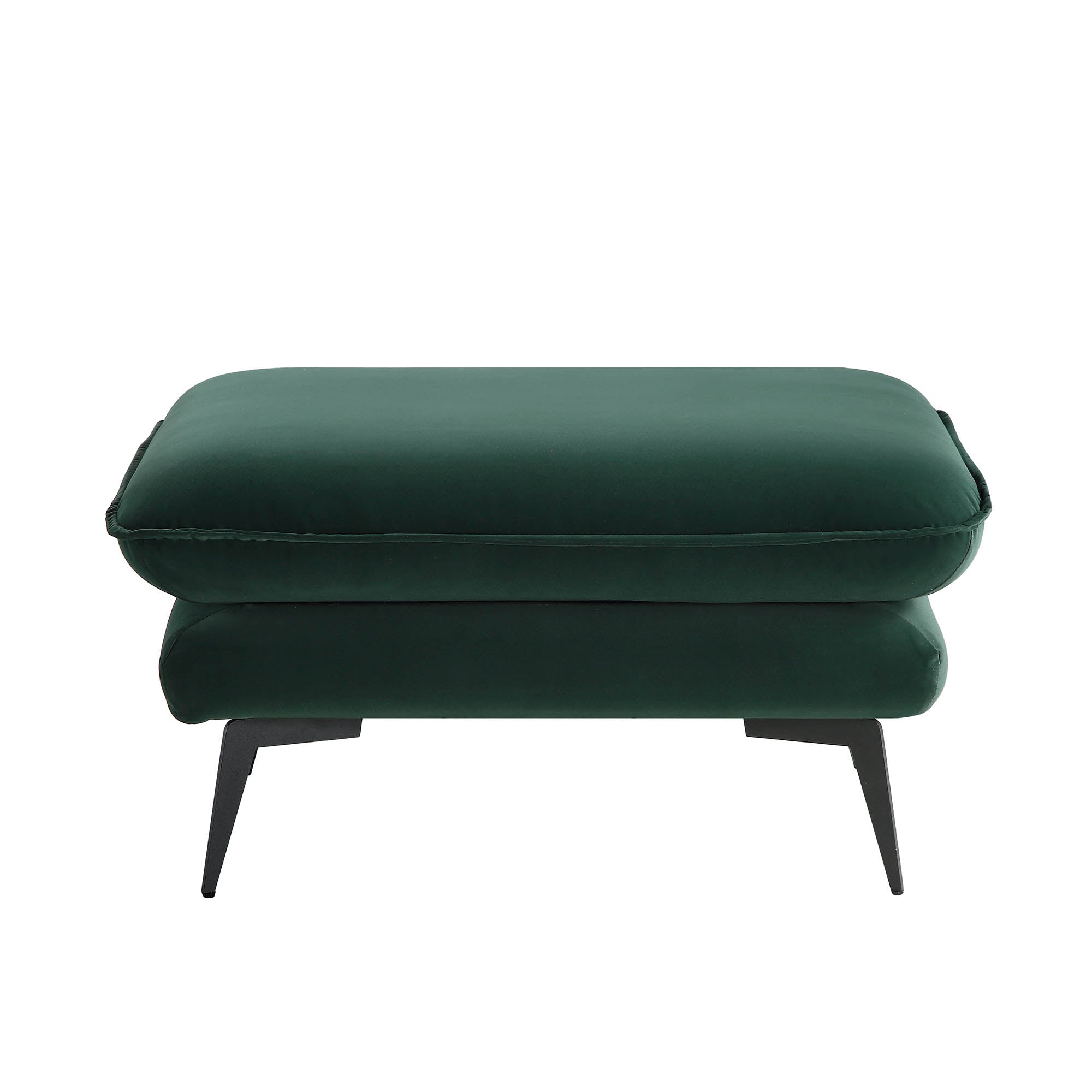 Obriel Forest Green Velvet Footstool