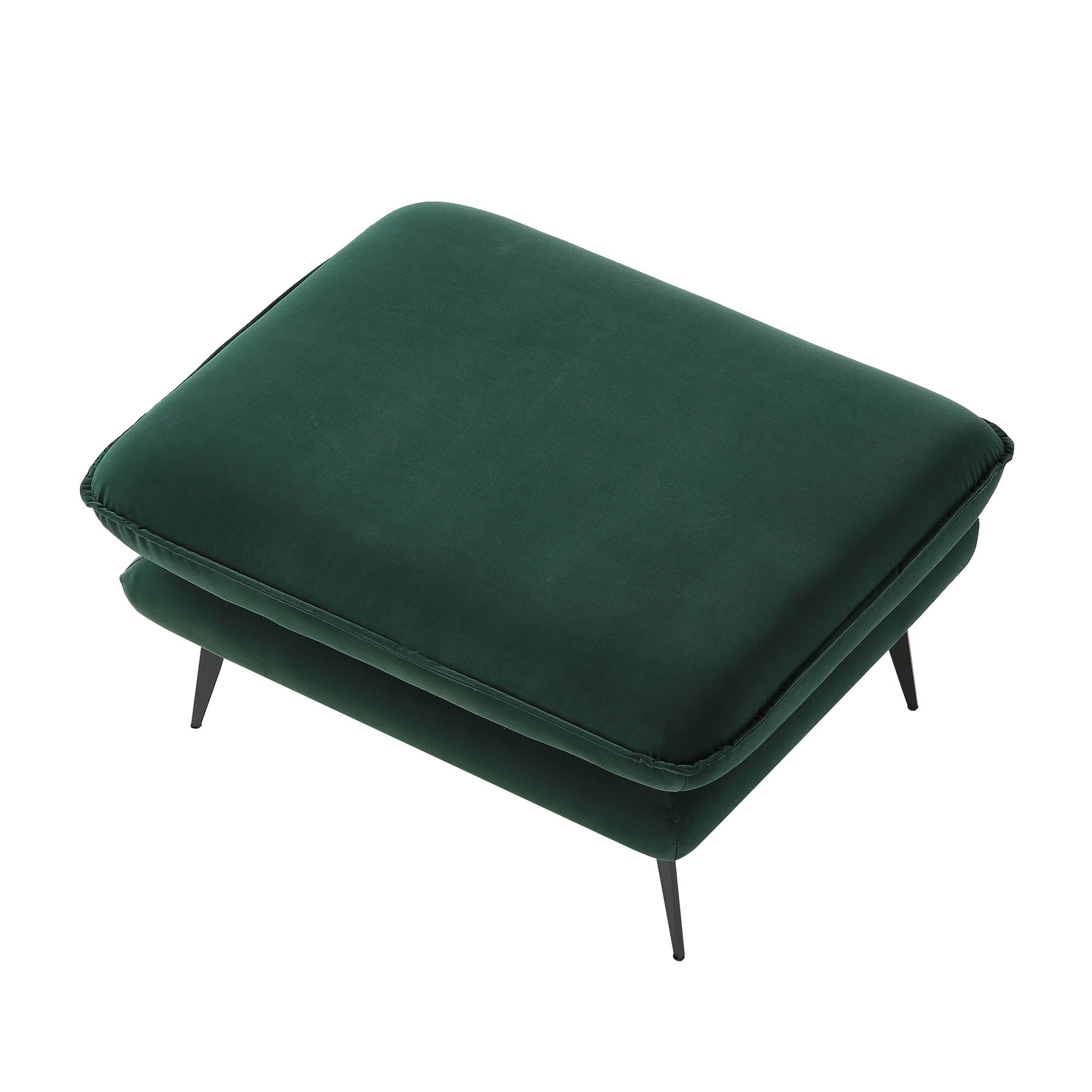 Obriel Forest Green Velvet Footstool