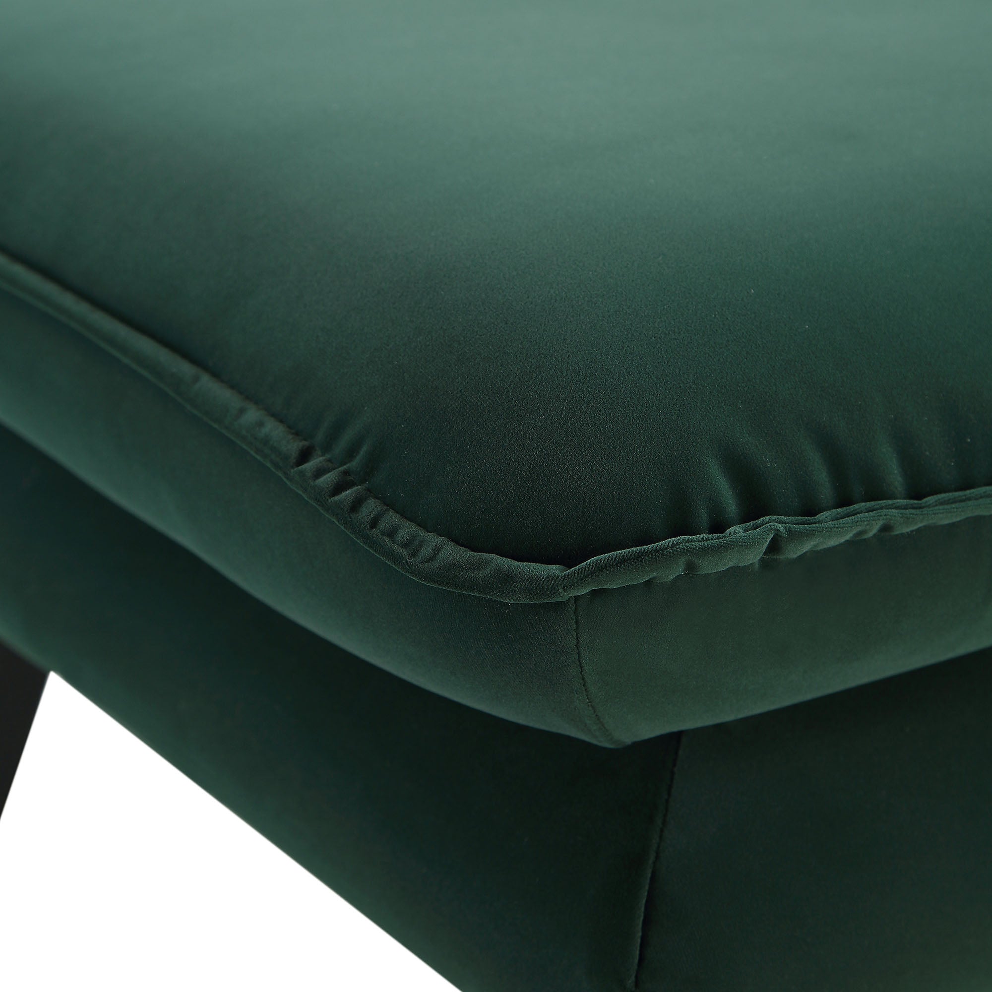 Obriel Forest Green Velvet Footstool