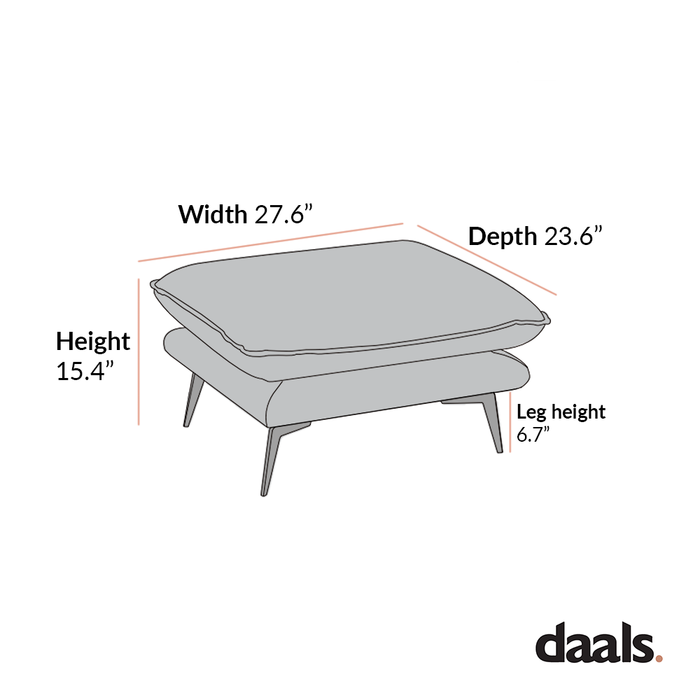 Obriel Oatmeal Fabric Footstool