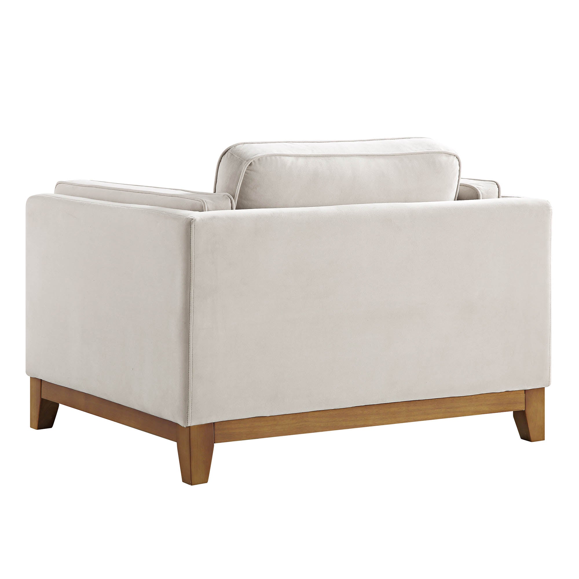 Dipley Champagne Velvet Sofa, 1-Seater