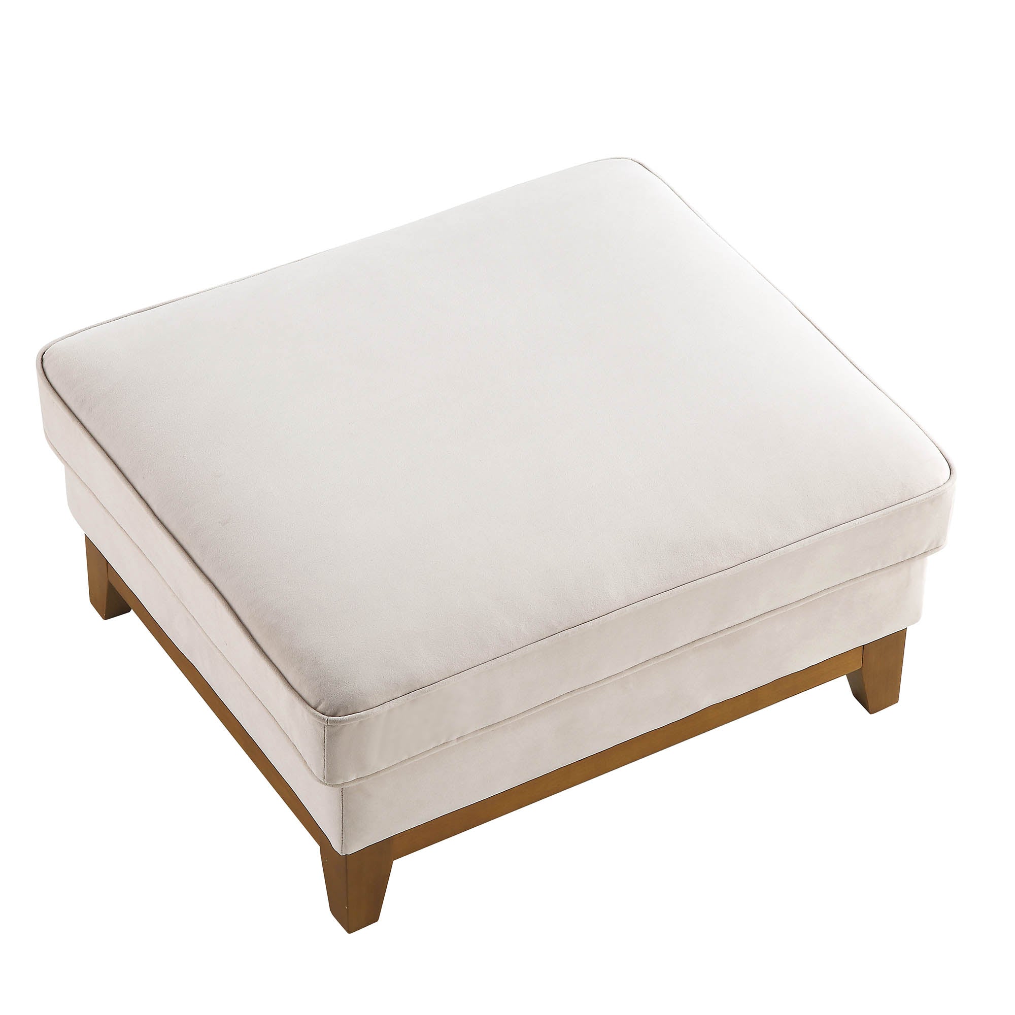 Dipley Champagne Velvet Storage Footstool