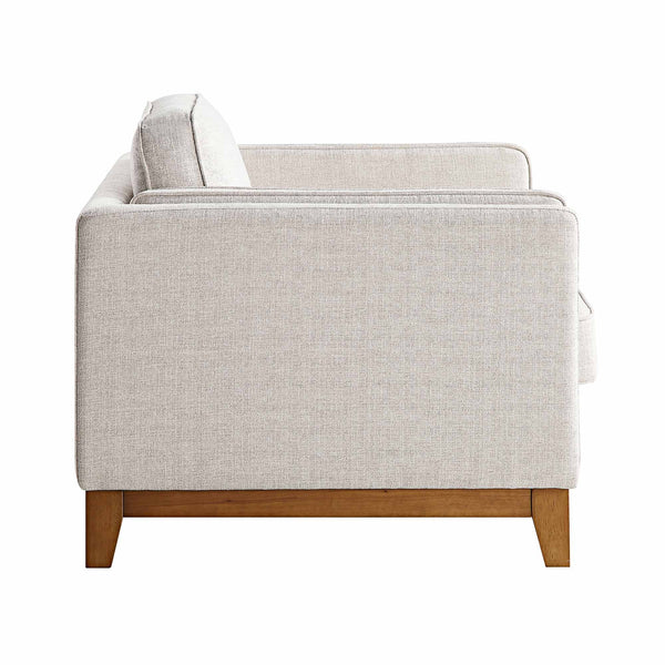 Dipley Oatmeal Fabric Sofa, 1-Seater