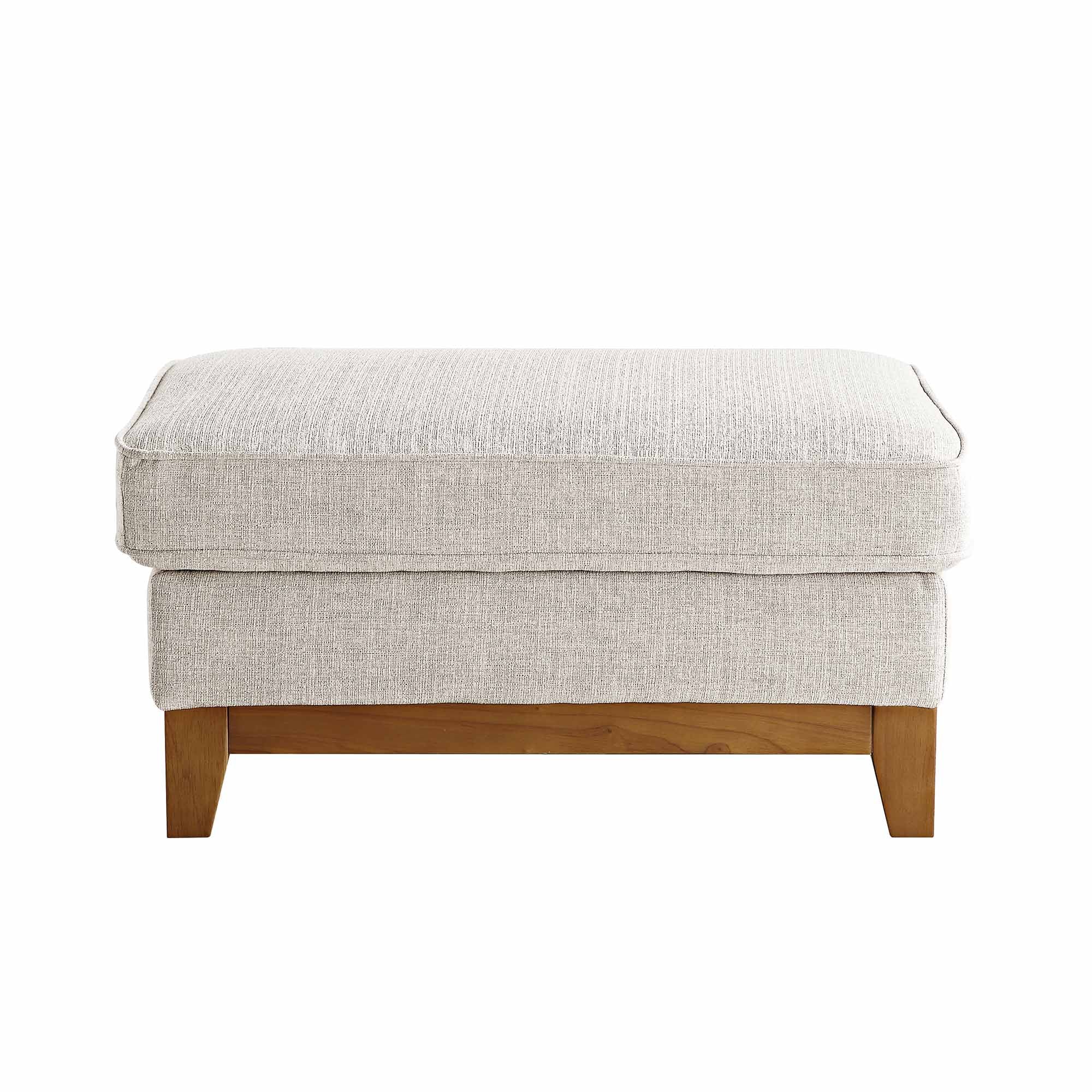 Dipley Oatmeal Fabric Storage Footstool