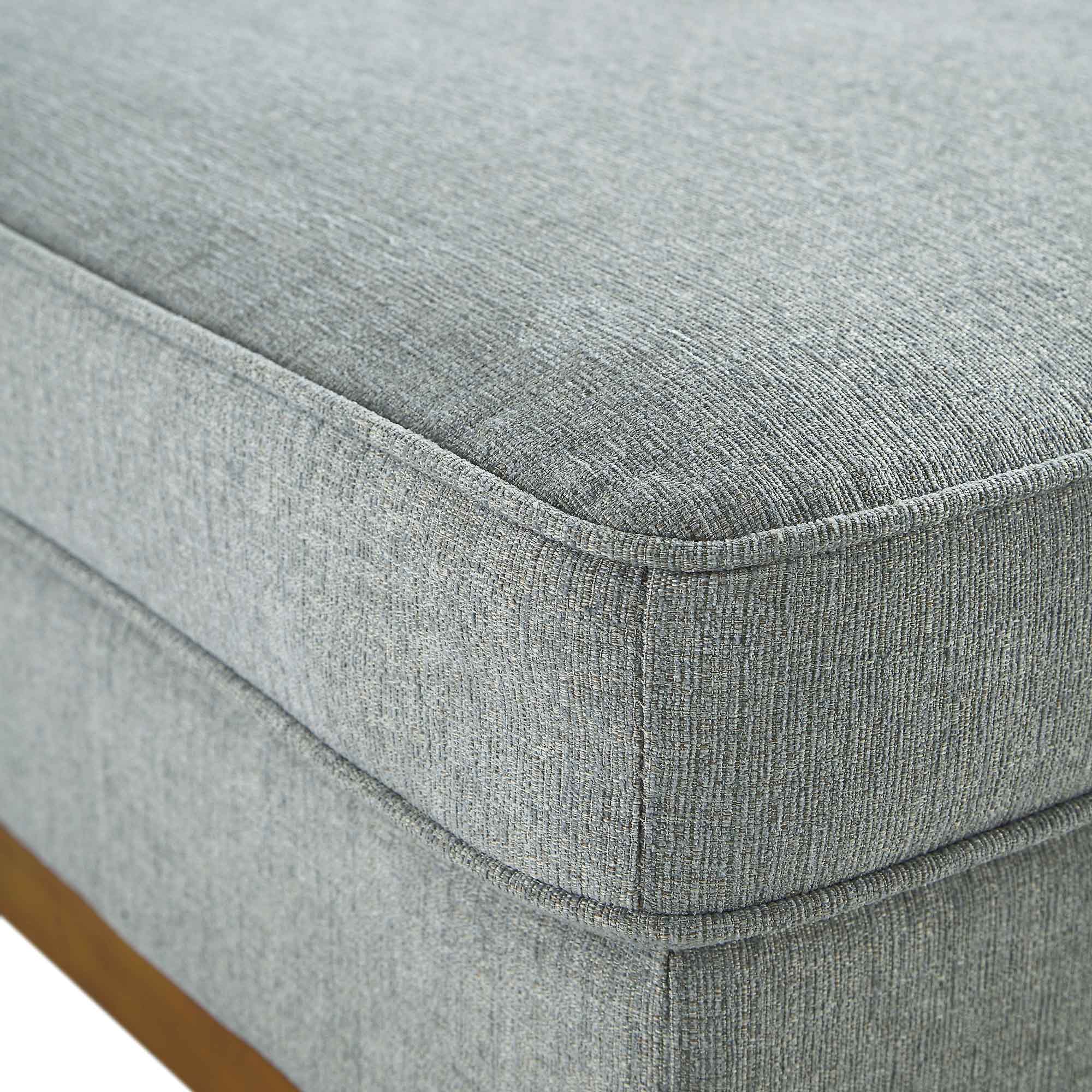 Dipley Sage Woven Fabric Storage Footstool