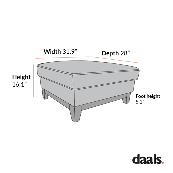 Dipley Oatmeal Fabric Storage Footstool