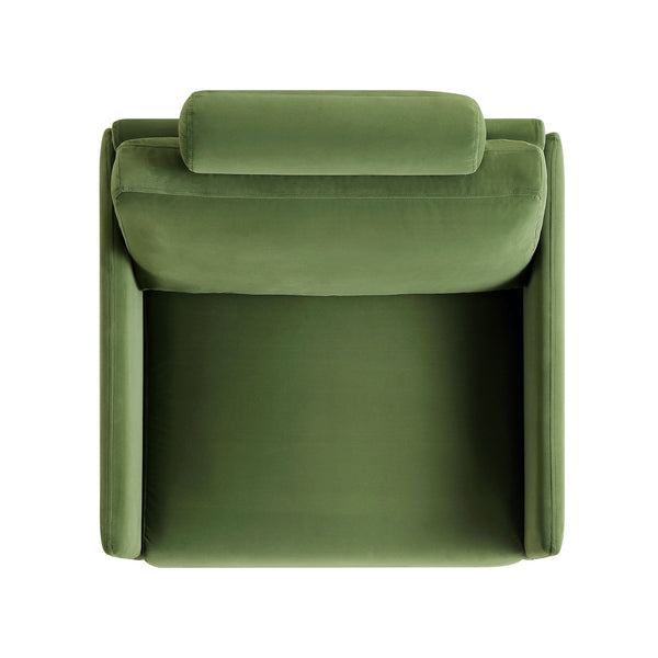 Timber Fern Green Velvet Armchair