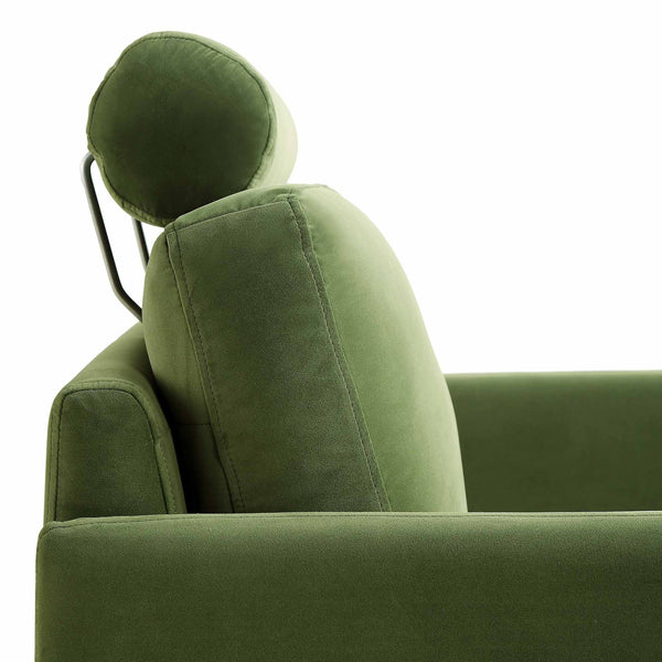 Timber Fern Green Velvet Armchair