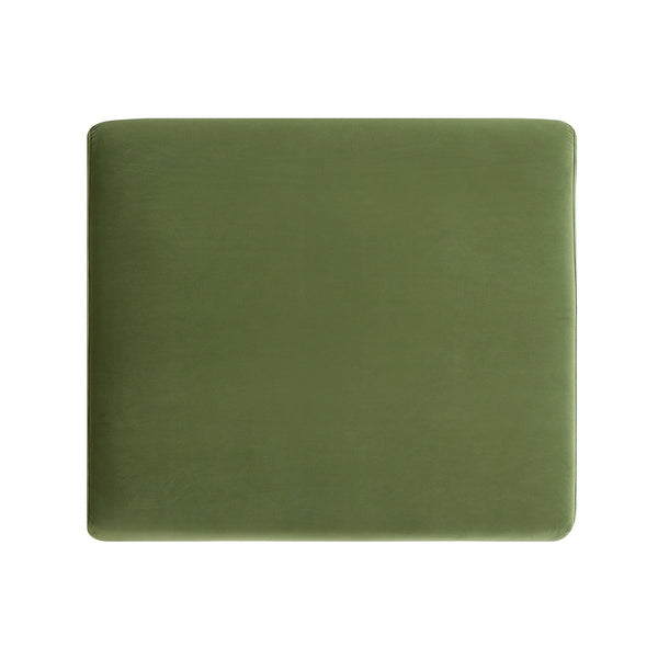 Timber Fern Green Velvet Storage Ottoman