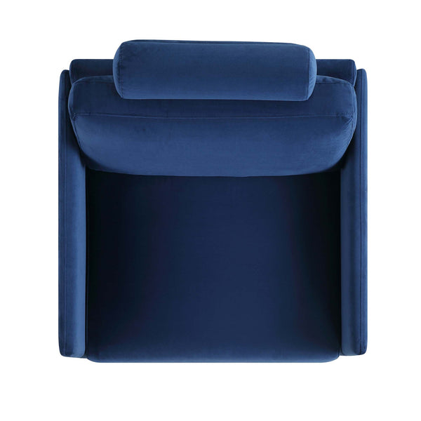 Timber Navy Blue Velvet Armchair