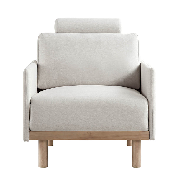 Timber Oatmeal Fabric Armchair