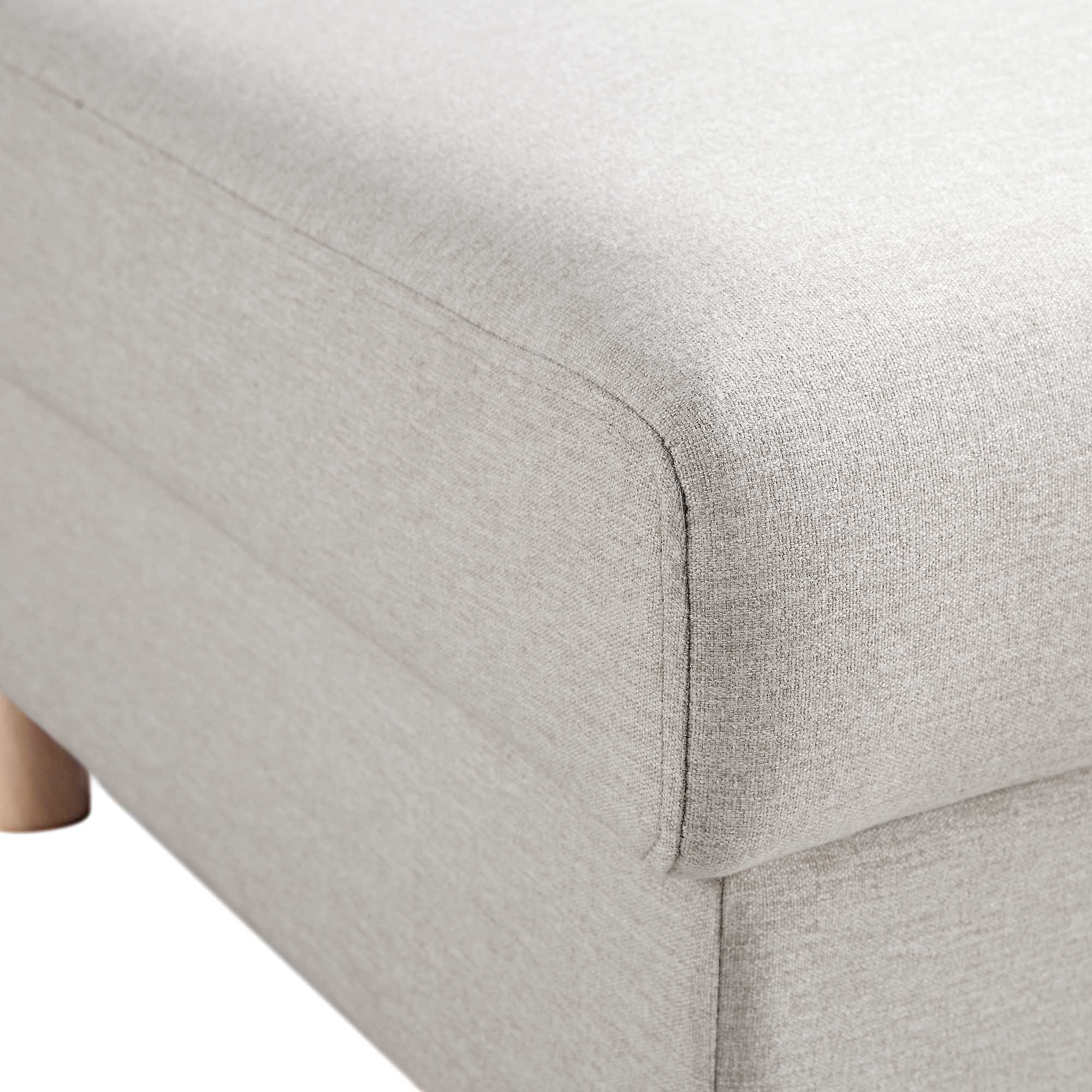 Timber Oatmeal Fabric Storage Ottoman