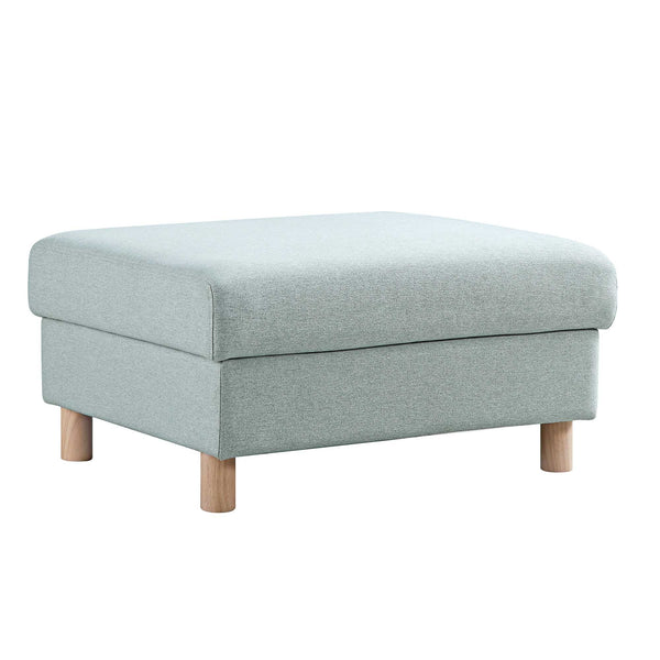 Timber Sage Green Fabric Storage Ottoman