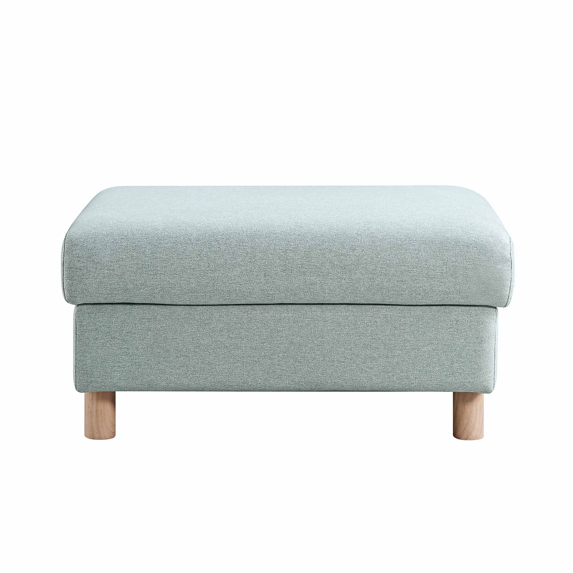 Timber Sage Green Fabric Storage Ottoman