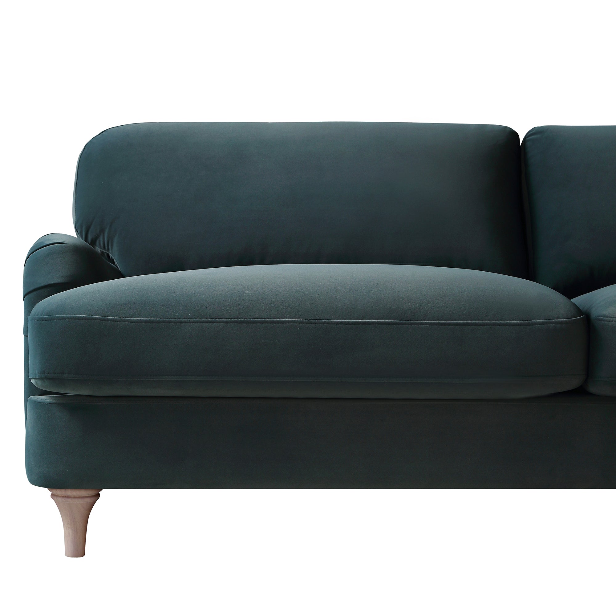 Daphnis Aegean Blue Velvet Sofa, 3-Seater