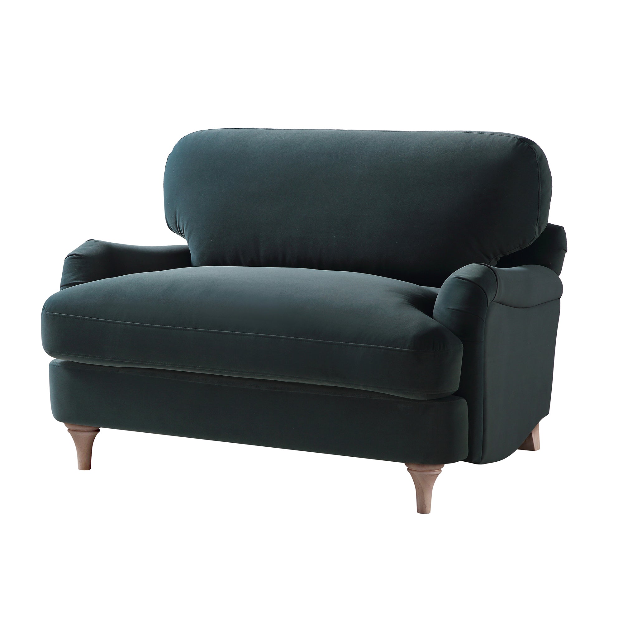 Daphnis Aegean Blue Velvet Sofa, Loveseat