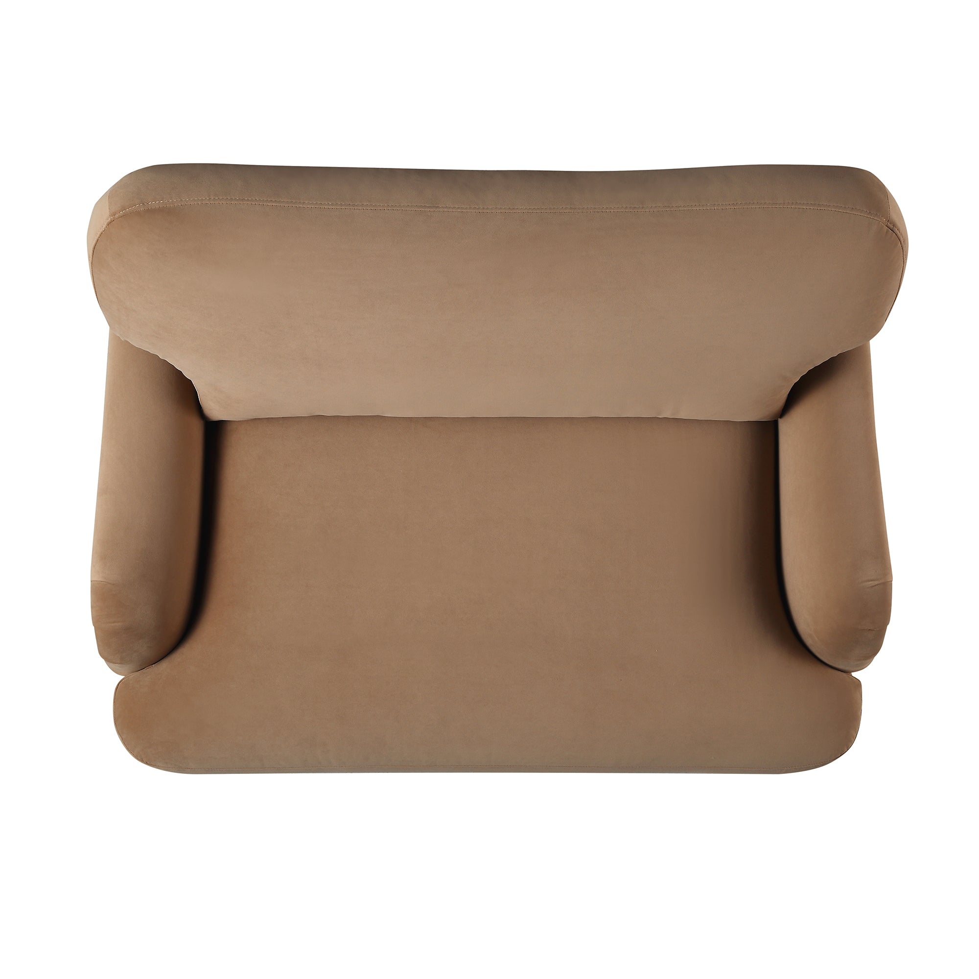 Daphnis Camel Velvet Sofa, Loveseat