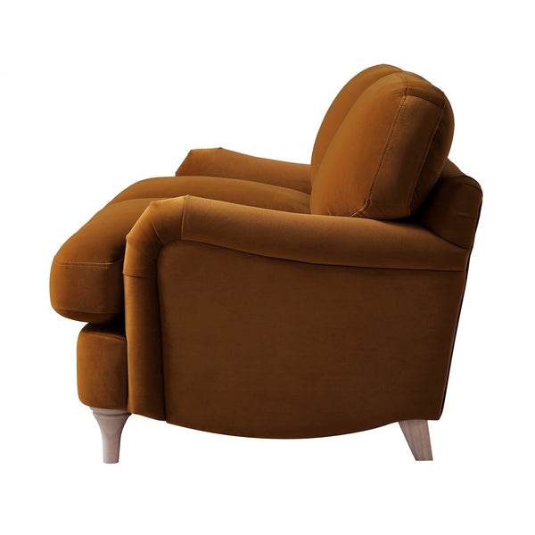 Daphnis Cinnamon Velvet Sofa, 2-Seater