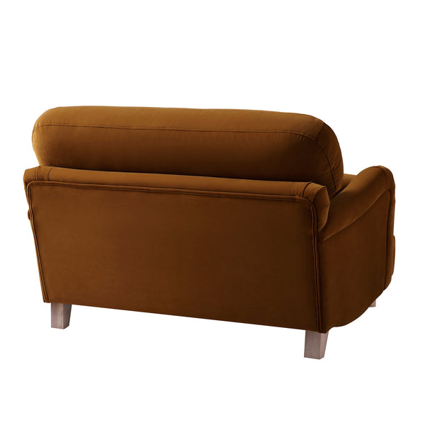 Daphnis Cinnamon Velvet Sofa, Loveseat