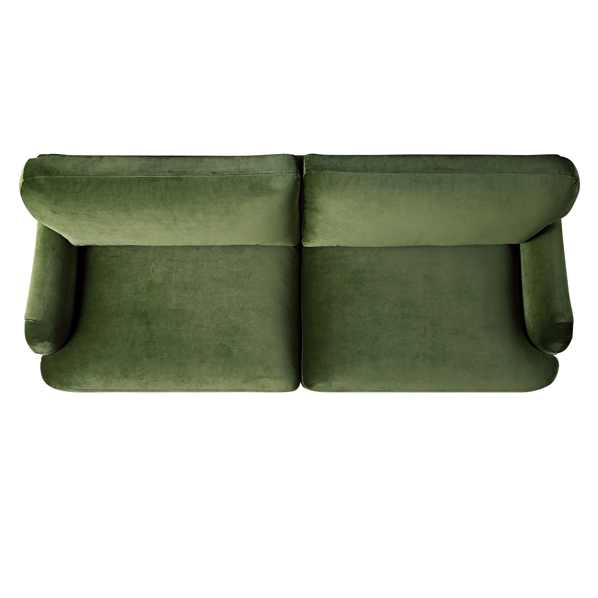 Daphnis Fern Green Velvet Sofa, 3-Seater