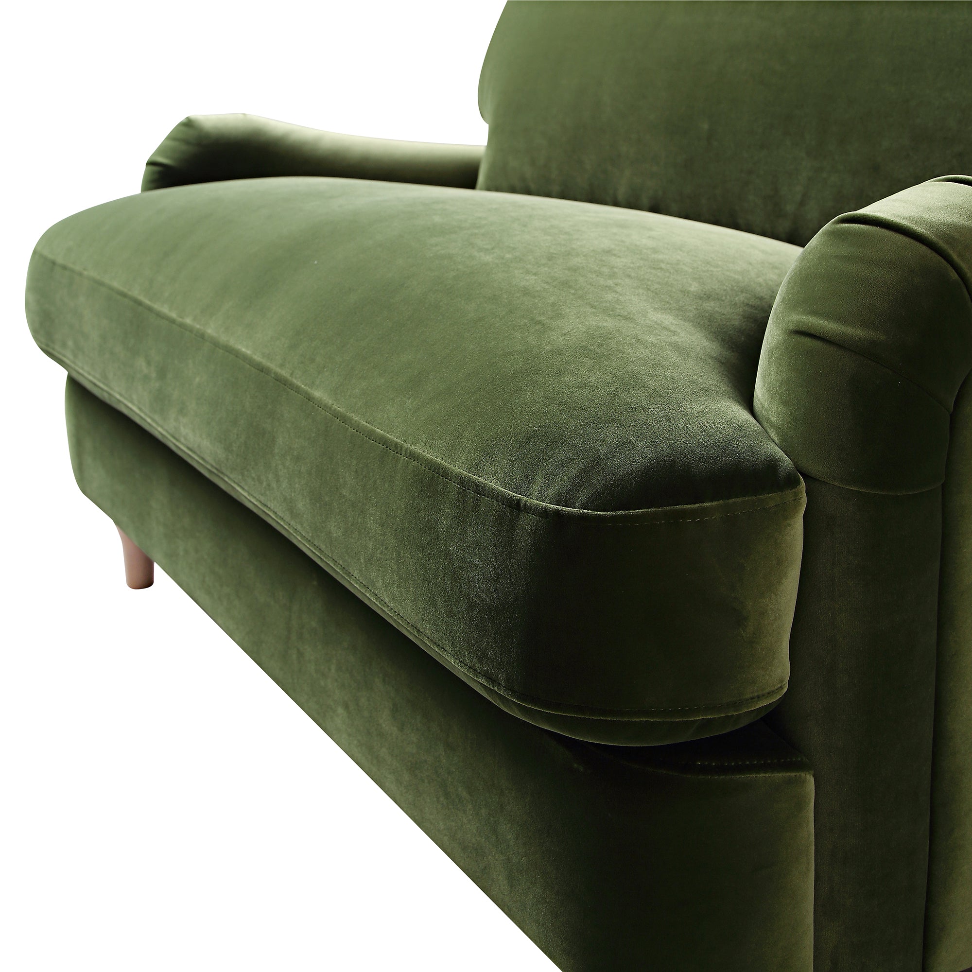 Daphnis Fern Green Velvet Sofa, Loveseat